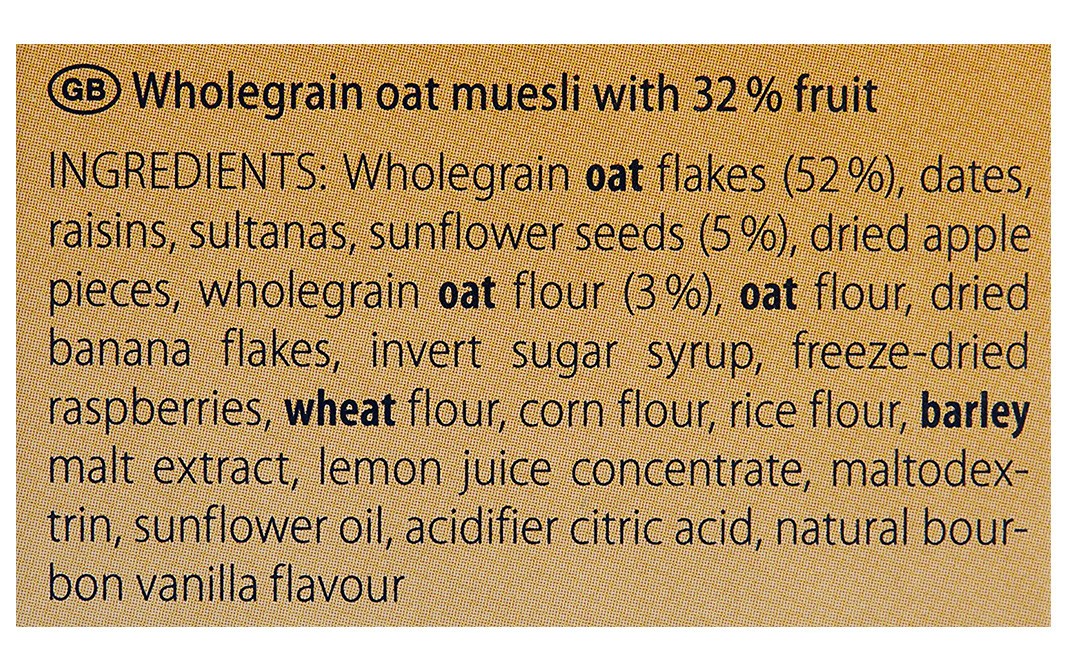 Kolln Muesli Wholegrain Fruit & Oats, Fruchte   Box  375 grams